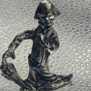 Vintage Steel Clown with Umbrella